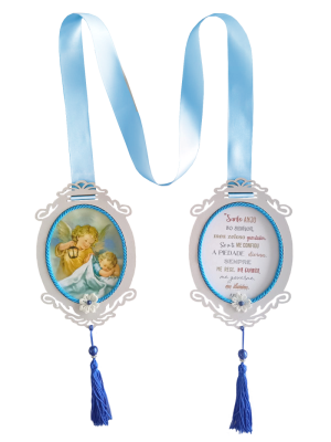 ES-022 - Escapulário de Porta Anjo da Guarda Azul ES-022 - Escapulário de Porta Anjo da Guarda Azul