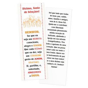 MP-078 - Marca Página - Dízimo - 50 unidades MP-078 - Marca Página - Dízimo - 50 unidades