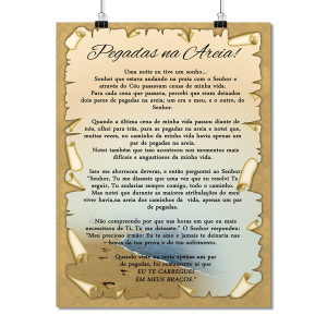 P-047 - Pôster Pequeno - Pegadas na Areia