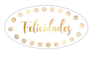 AP-001 - Etiqueta Decorativa - Felicidades