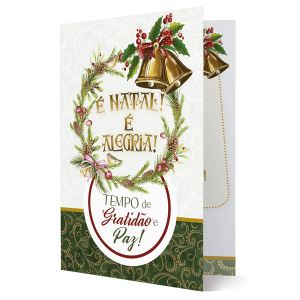 MB-114 - Cartão É Natal! É alegria! - Que a presença de Jesus seja...