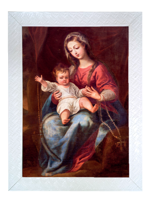 QTG-006 - Quadro de tecido G - Maria Mãe de Jesus