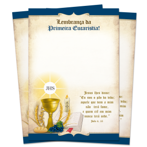 LS-036 - Lembrança de Primeira Eucaristia - Sem texto