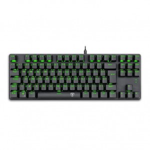 Teclado Mecanico T-dagger Bora Preto Led Verde Switch Azul