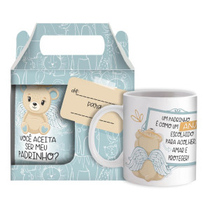 CANECA CERÂMICA - BABY URSO AZUL 