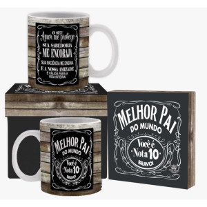 CANECA CERÂMICA MELHOR PAI NOTA 10