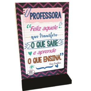 ENFEITE MADEIRINHA DE MESA PROFESSORA 16X9,5