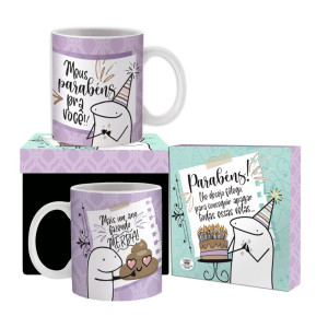 CANECA CERÂMICA BENTÔ...MEUS PARABÉNS PARA VOCÊ