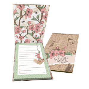 BLOCO PARA ANOTAÇÃO COM 60 FLS GRATIDÃO... CEREJEIRA 14,5X11