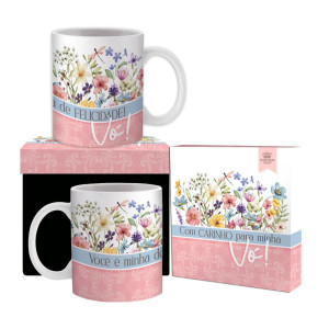 CANECA CERÂMICA VÓ VOCÊ É MINHA DOSE