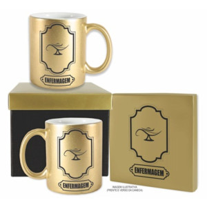 CANECA DOURADA ENFERMAGEM PROFISSÕES