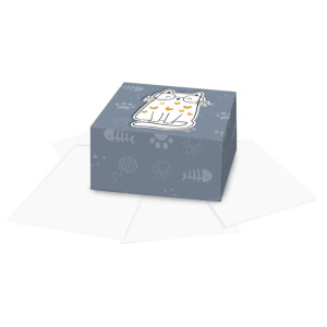 CAIXA PORTA RECADO COM 320 FLS ... GATO ... PET CORAÇÃO 1 8X8X4