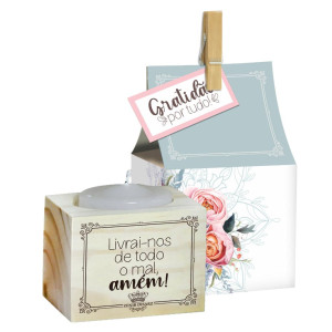 CUBO DE MESA COM VELA LIVRAI - NOS DE TODO MAL ... BORBOLETA 1 5X5,5X5