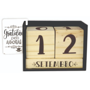 CALENDÁRIO PERMANENTE COM TAG QUE OS DIAS FELIZES...8X11X6