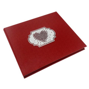 CAIXA RIGIDA COM ALBUM CORAÇÃO VERMELHO 26X22,5