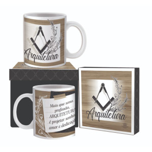 CANECA CERÂMICA PROFISSÕES ARQUITETURA