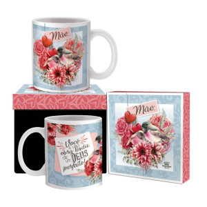CANECA CERÂMICA MÃE VOCÊ É UMA OBRA LINDA...