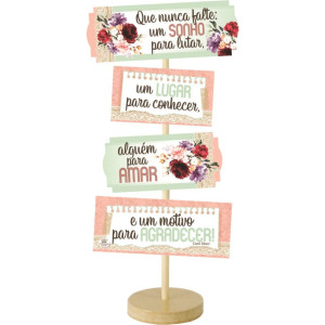 ENFEITE DE MESA COM PLAQUINHAS QUE NUNCA FALTE...28X13