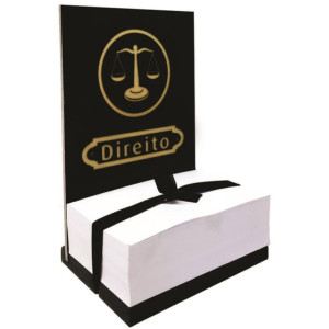 ENFEITE DE MESA COM BLOCO PARA ANOTAÇÕES PROFISSÕES DIREITO...15X10X7