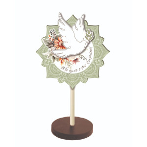 ENFEITE DE MESA COM APLIQUE ME GUIE E ME ILUMINE 20X12,5