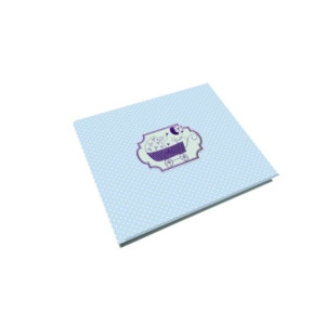 CAIXA RIGIDA COM ALBUM BEBÊ AZUL CLARO 26X22,5