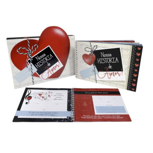 CAIXA LIVRO NOSSA HISTÓRIA DE AMOR 3X18,5X21,5