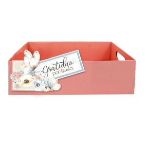 KIT C/6 CAIXAS GRATIDÃO POR TUDO...ROSA P 8,5X27X16