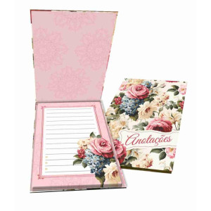 BLOCO PARA ANOTAÇÃO COM 60 FLS ANOTE...MÃE FLORAL 14,5X11