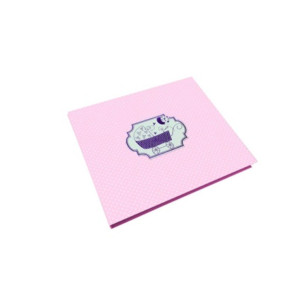 CAIXA RIGIDA COM ALBUM BEBÊ ROSA CLARO 26X22,5