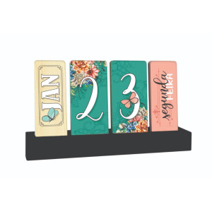 CALENDÁRIO PERMANENTE DE MESA FLORAL 12,5X22X5