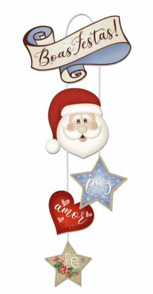 MÓBILE DE PAREDE BOAS FESTAS 44X18