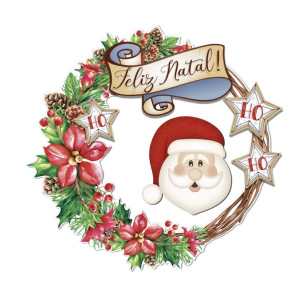 GUIRLANDA FELIZ NATAL 34X33
