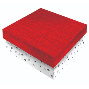 CAIXA RIGIDA QUADRADA - 78 - Kit c/4 tamanhos - 1 peça cada