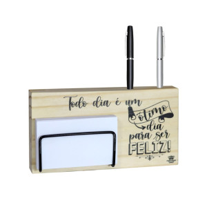 PORTA LÁPIS E BLOCO TODO DIA É UM ÓTIMO...10X19X5