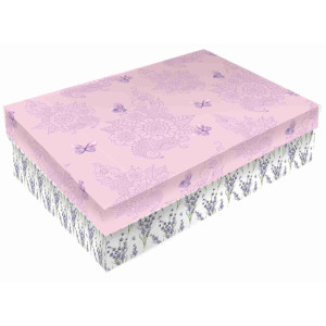 CAIXA RIGIDA RETANGULAR - 139 - LAVANDA Kit c/4 tamanhos - 1 peça cada