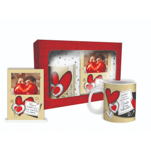 CAIXA PRESENTE COM PORTA RETRATO E CANECA VOCÊ É A PESSOA CERTA 16X23X8,5