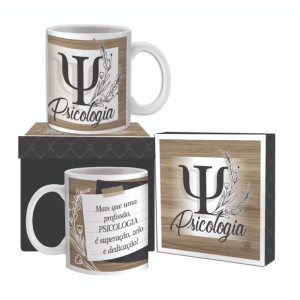 CANECA CERÂMICA PROFISSÕES PSICOLOGIA