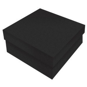 CAIXA RIGIDA QUADRADA - 09 - PRETA Kit c/4 tamanhos - 1 peça cada