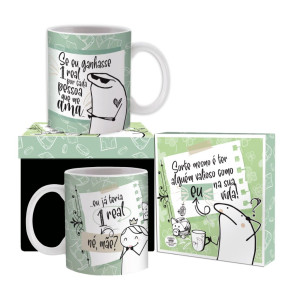 CANECA CERÂMICA BENTÔ...SE EU GANHASSE 1 REAL