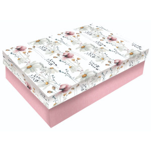 CAIXA RIGIDA RETANGULAR BAIXA - 126 - Kit c/4 tamanhos - 1 peça cada