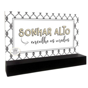 ENFEITE MADEIRINHA DE MESA SONHAR ALTO...9,5X16