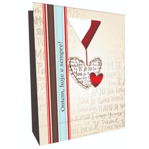 KIT C/6 SACOLAS  ONTEM HOJE E SEMPRE 34X27X9