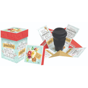 CAIXA SURPRESA COM COPO QUE SUA VIDA SEJA REPLETA...16,5X11X11