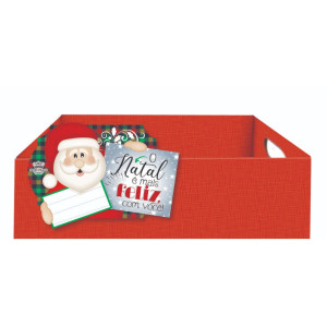 KIT C/6 CAIXAS NATAL É MAIS FELIZ COM VOCÊ P 8,5X27X16
