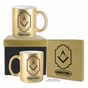 CANECA DOURADA ARQUITETURA PROFISSÕES