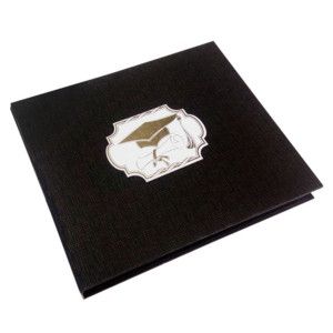 CAIXA RIGIDA COM ALBUM FORMATURA PRETO 26X22,5
