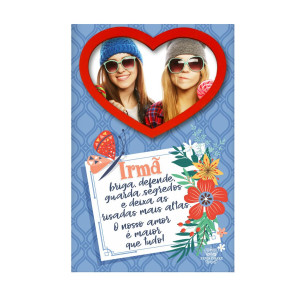 PORTA RETRATO DE MESA P IRMÃ BRIGA, DEFENDE...18X11,5