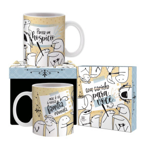 CANECA CERÂMICA BENTÔ...PARECE UM HOSPÍCIO