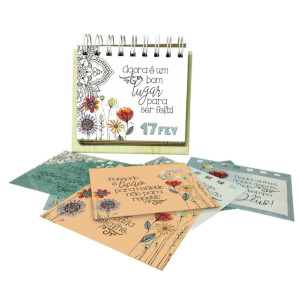 CALENDÁRIO DE MESA C/ MENSAGEM 11,5X13X,8,5