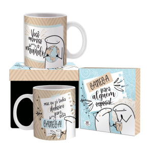 CANECA CERÂMICA BENTÔ...VOCÊ MERECE O MUNDO